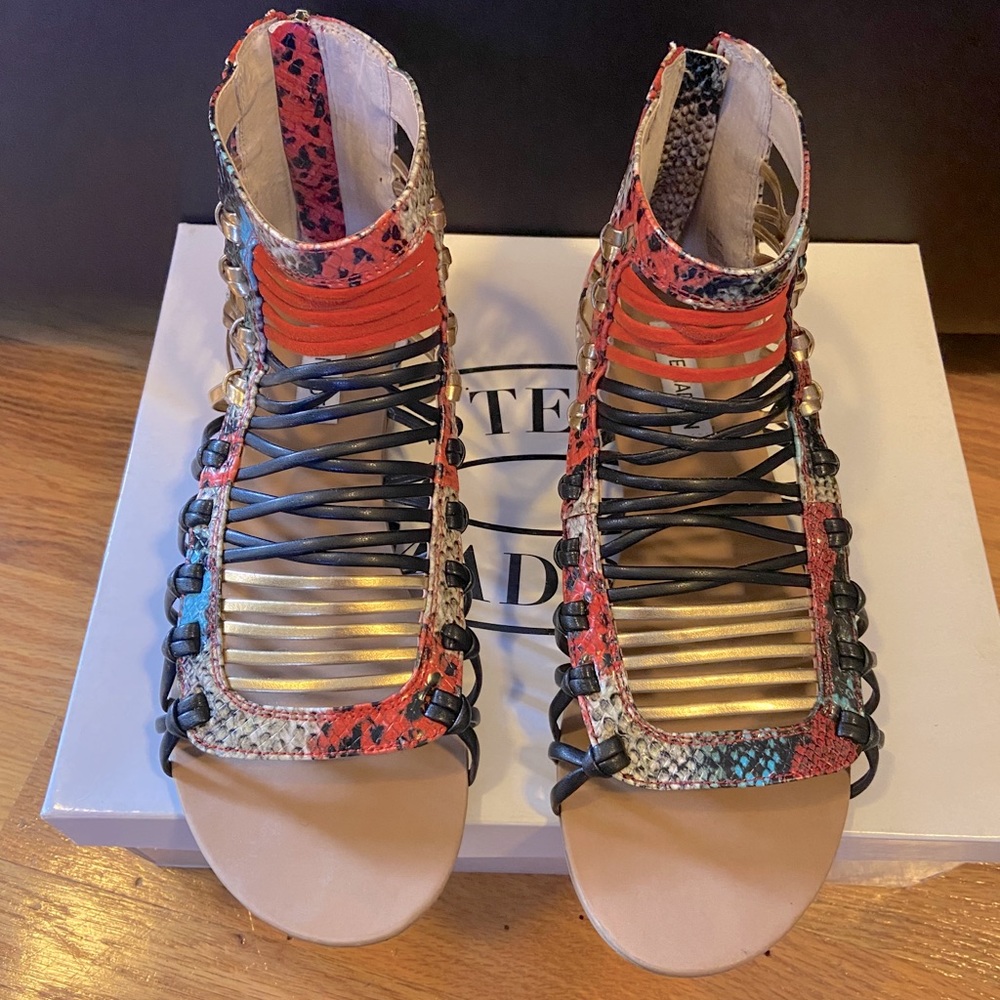 Steve Madden Dreea Orange Multi Sandals